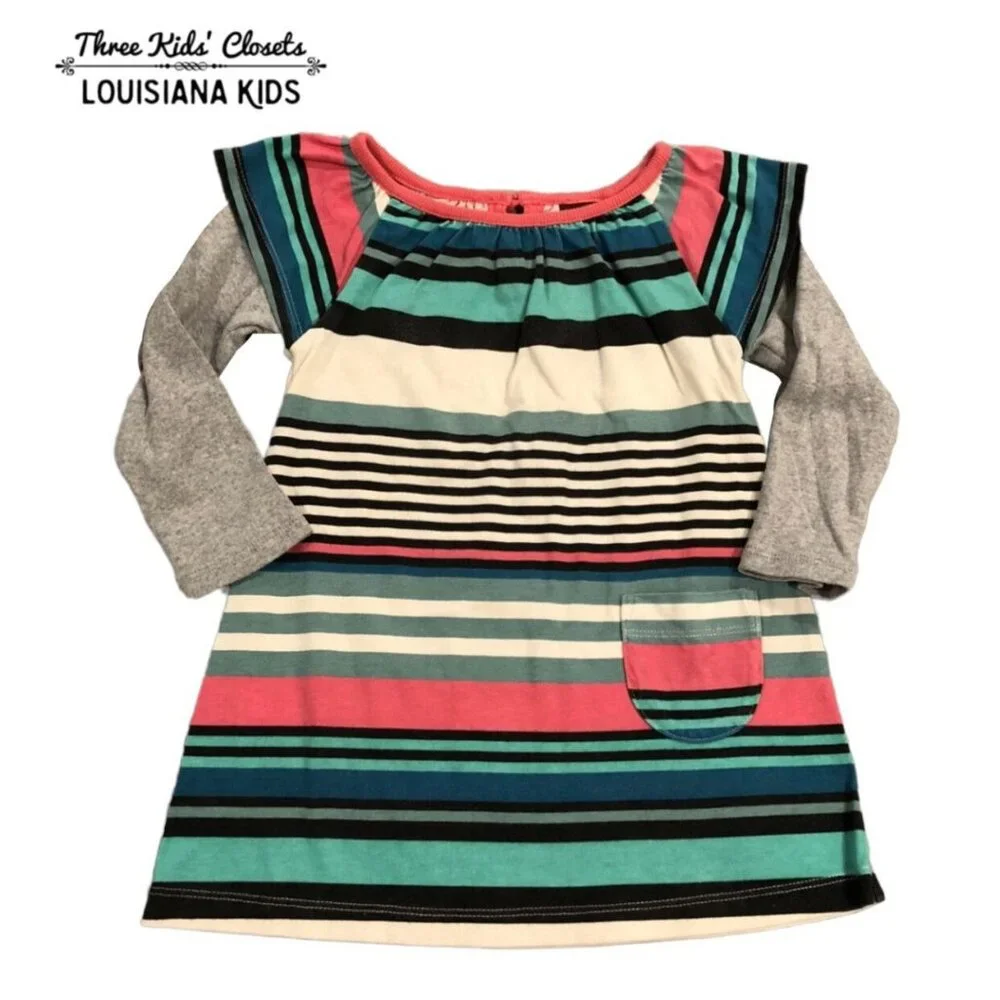 Tea Collection 12-18m Layered Striped Dress